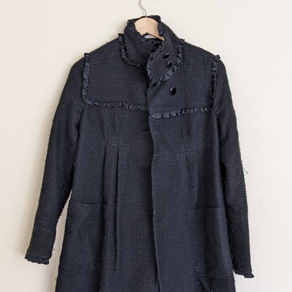 DvF Diane von Furstenberg Black Coat